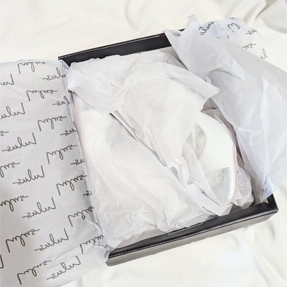 Lulus Wedding Dress Sayela White Lace-Up High Heels Open Toe Pumps 7 Sandals - Picture 5 of 10